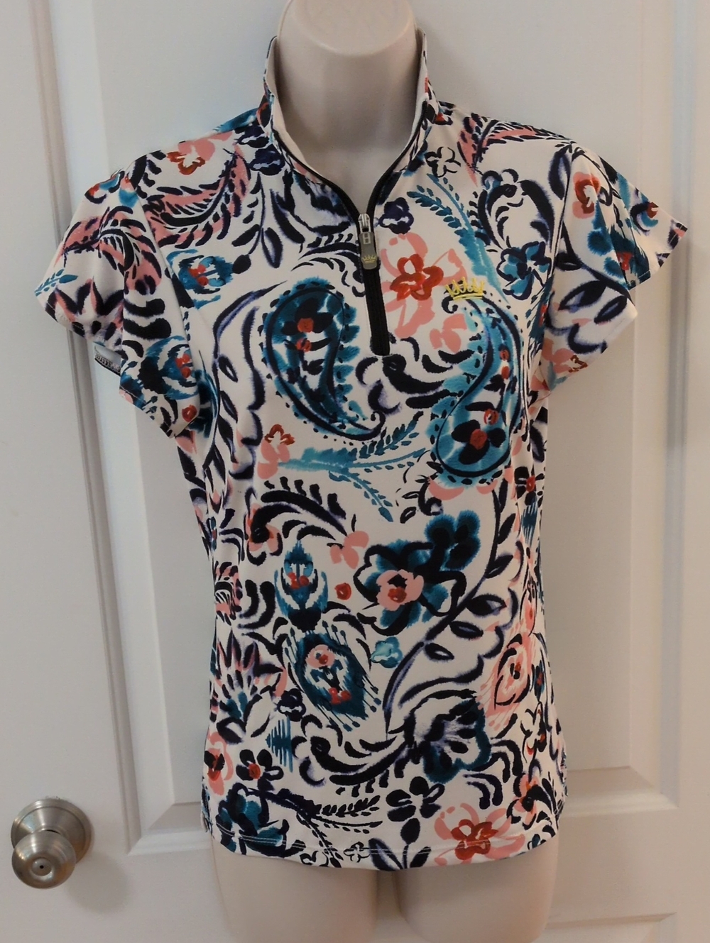 Kastel Denmark Flutter Sleeve Top